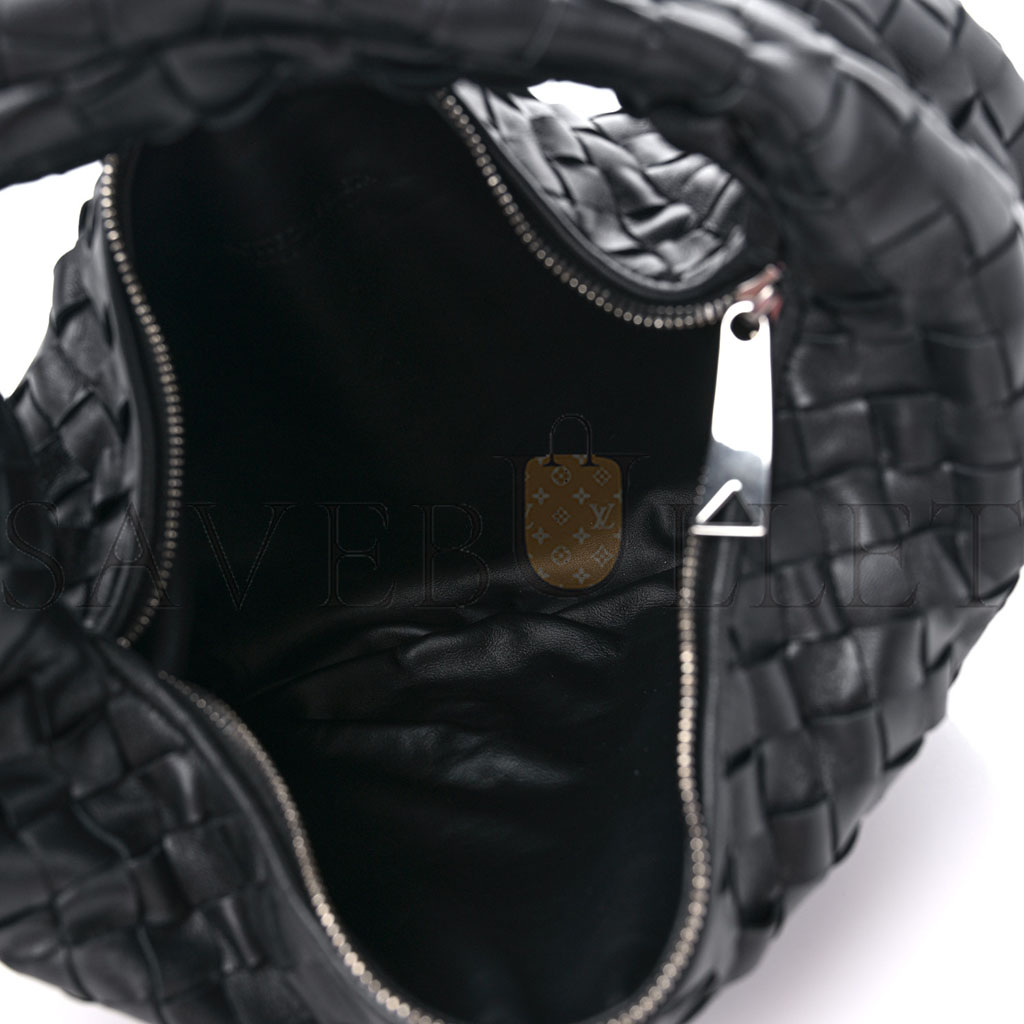 BOTTEGA VENETA NAPPA INTRECCIATO TEEN JODIE HOBO BLACK (36*20*10cm)