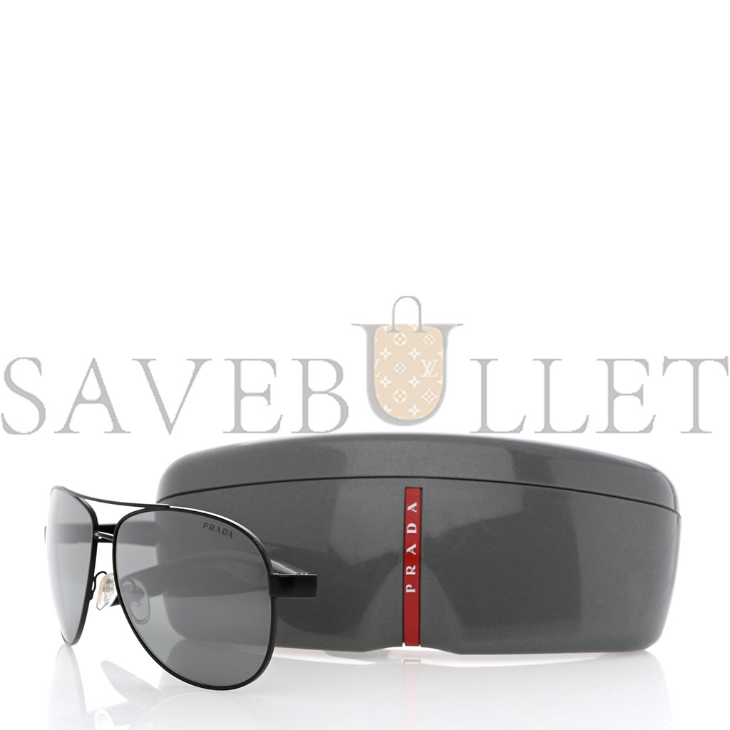 PRADA AVIATOR SUNGLASSES SPS 53P BLACK