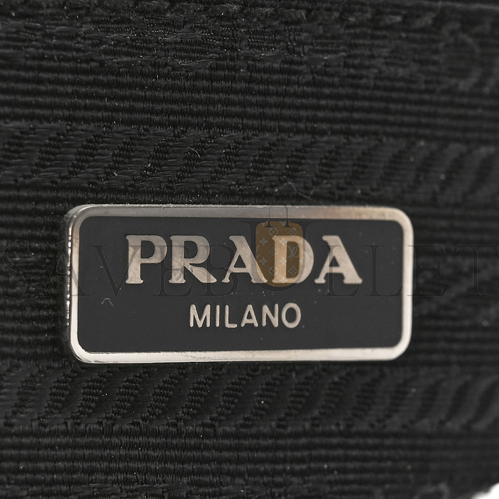 PRADA TESSUTO NYLON VITELLO HOBO NERO BLACK (31*23*11cm)