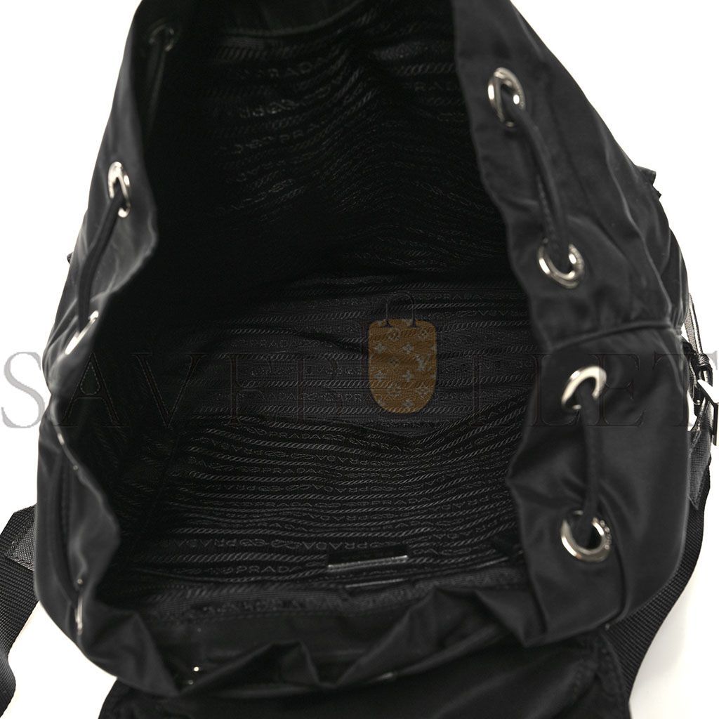 PRADA TESSUTO NYLON SAFFIANO MEDIUM BACKPACK BLACK (33*29*15cm)