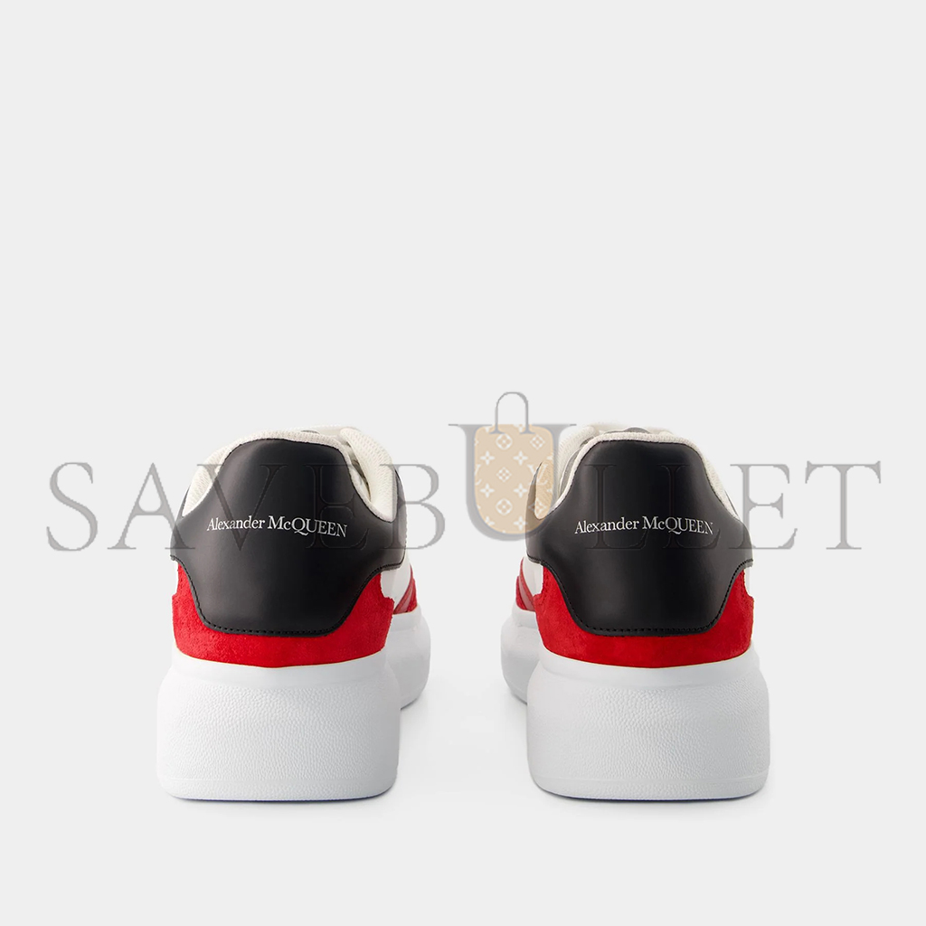 ALEXANDER MCQUEEN OVERSIZED SNEAKERS LEATHER WHITE RED 757710WIA5V6044