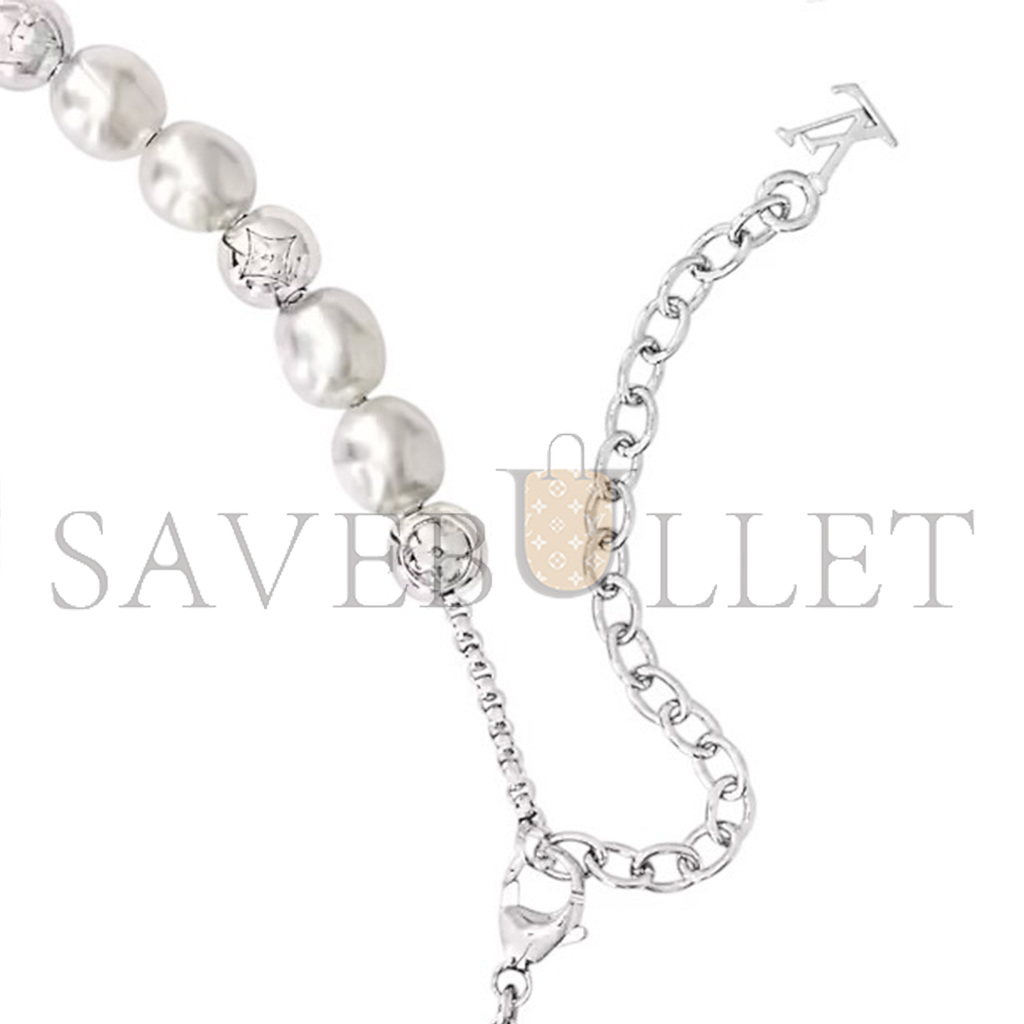 LOUIS VUITTON LV MONOGRAM PEARLS NECKLACE M01783