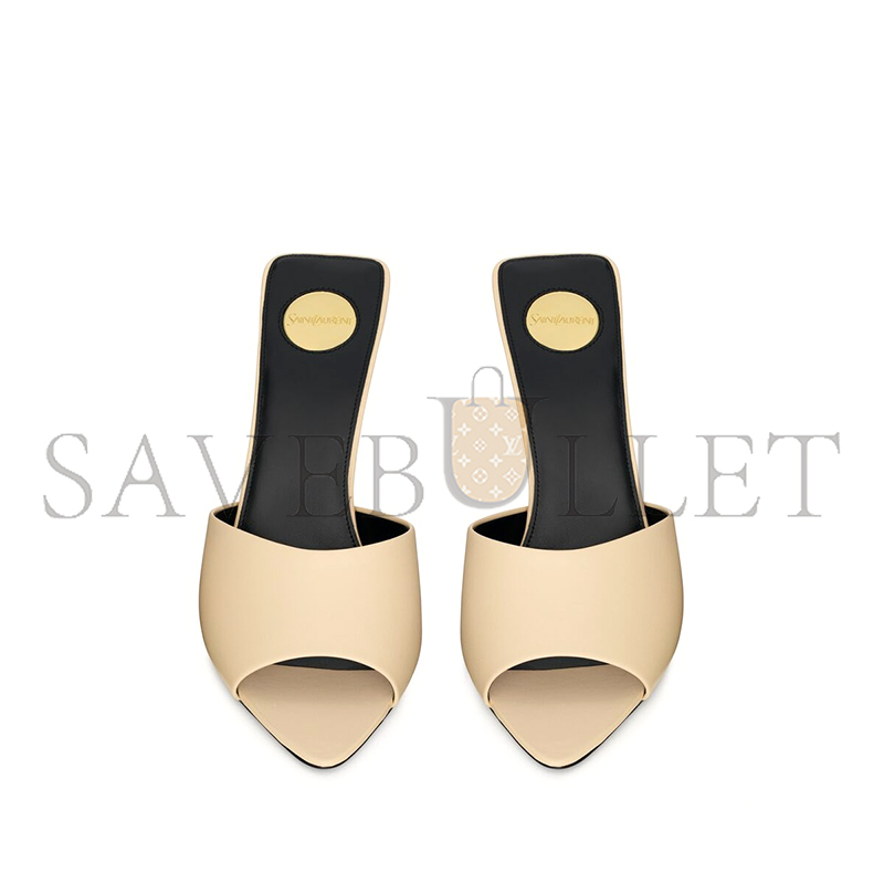 YSL ROMY MULES IN SMOOTH LEATHER 806669AACSQ9928 YSL ROMY MULES IN SMOOTH LEATHER 806669AACSQ9928