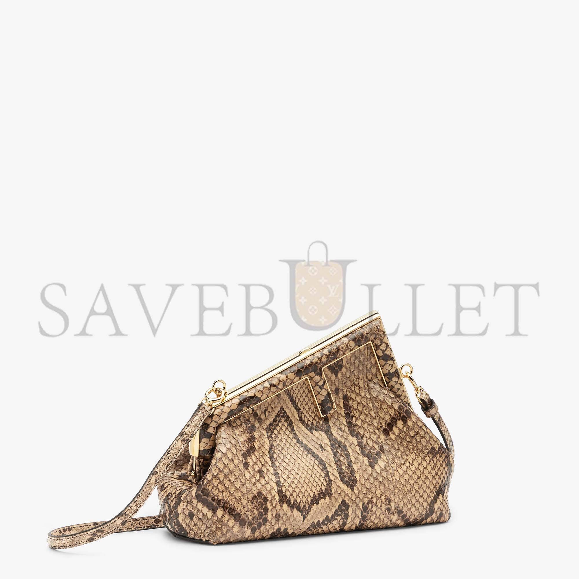 FENDI FIRST SMALL - BROWN PYTHON LEATHER BAG 8BP129A0ZFF0C89 (26*18*9.5cm)