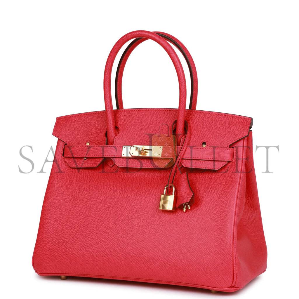 HERMES BIRKIN 30 ROSE EXTREME EPSOM GOLD HARDWARE (30cm)