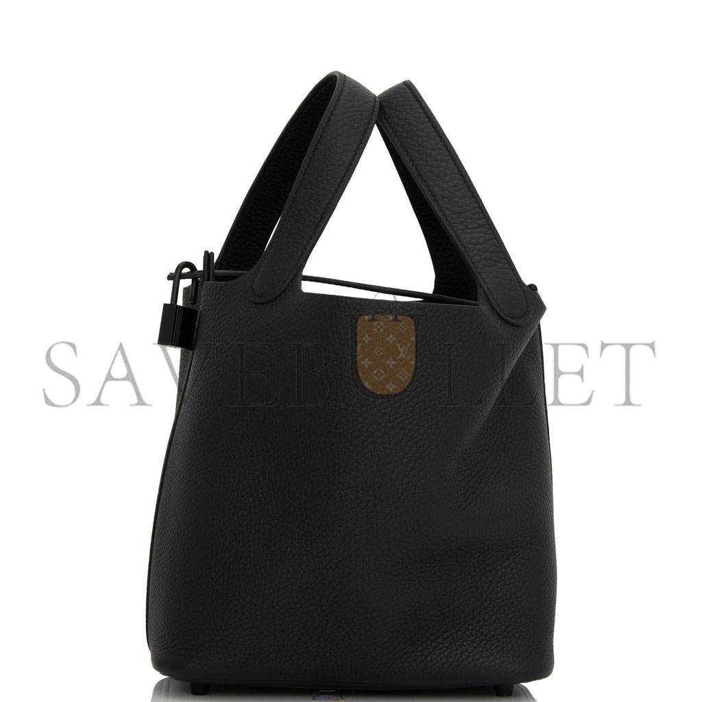 HERMES MONOCHROME PICOTIN 18 BLACK CLEMENCE BLACK HARDWARE (18*12*19cm)