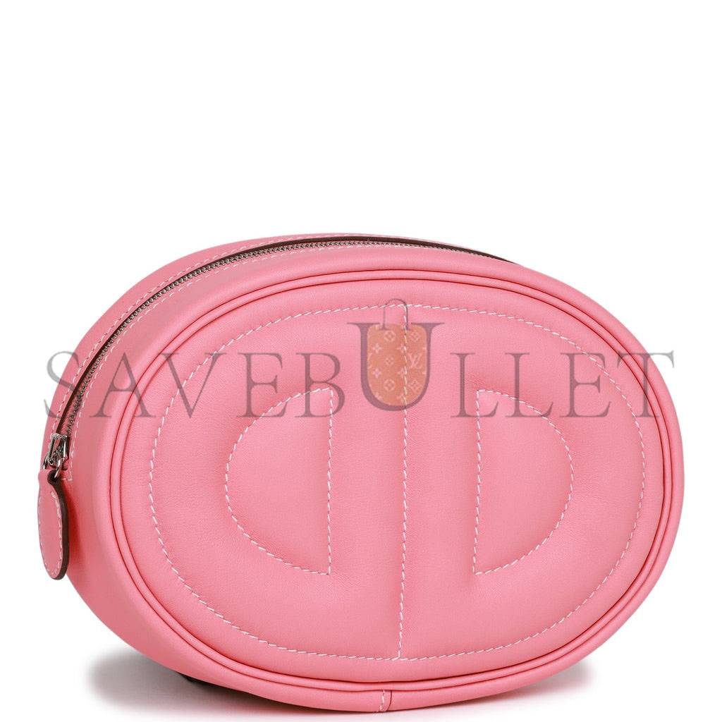 HERMES IN-THE-LOOP BELT BAG ROSE D'ETE VERSO SWIFT PALLADIUM HARDWARE  (19cm)