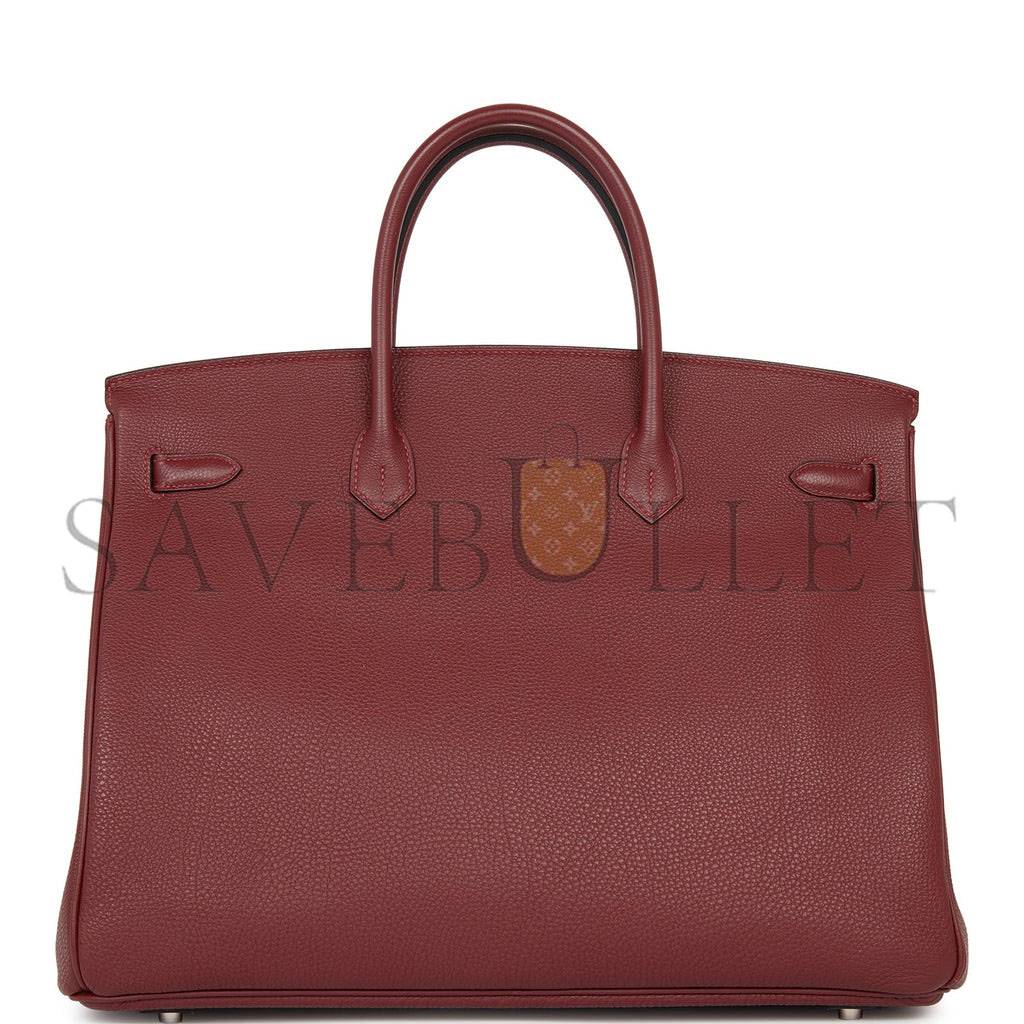 HERMES BIRKIN 40 ROUGE H TOGO PALLADIUM HARDWARE (40cm)