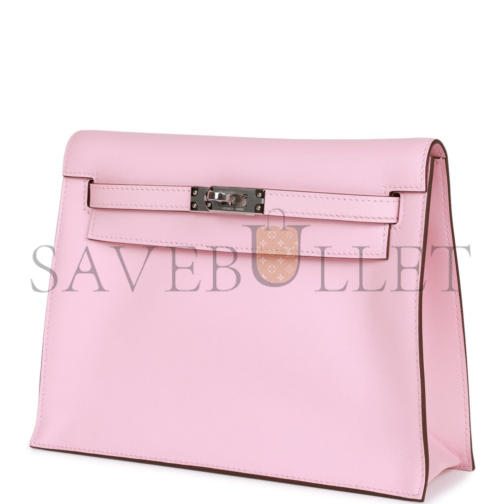 HERMES KELLY DANSE ROSE SAKURA SWIFT PALLADIUM HARDWARE (22*16*7cm)