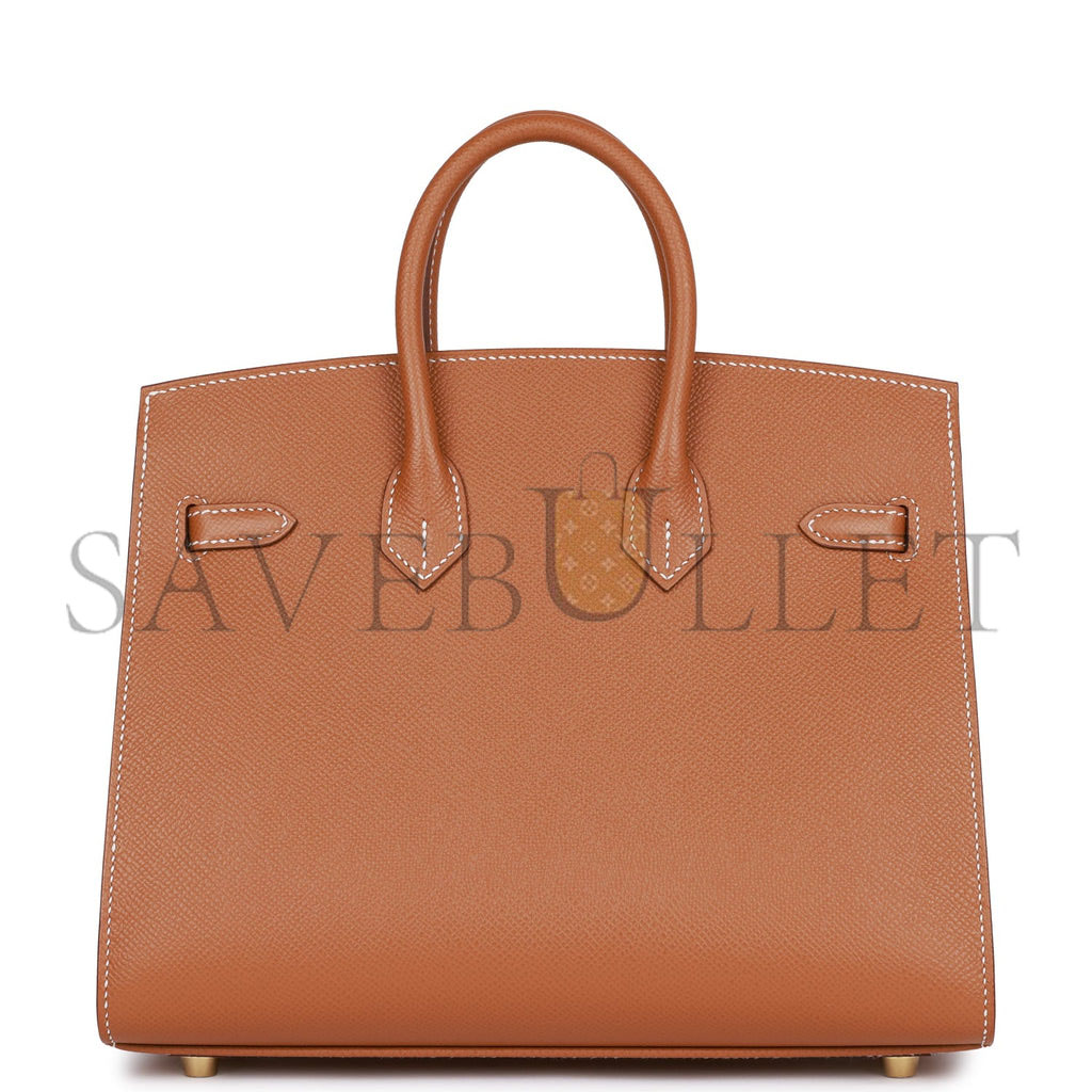 HERMES BIRKIN SELLIER 25 GOLD EPSOM GOLD HARDWARE HANDMADE (25cm)