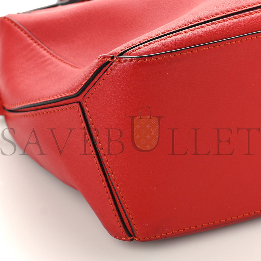 LOEWE CALFSKIN SMALL PUZZLE BAG SCARLET (24*16.5*10.5cm)