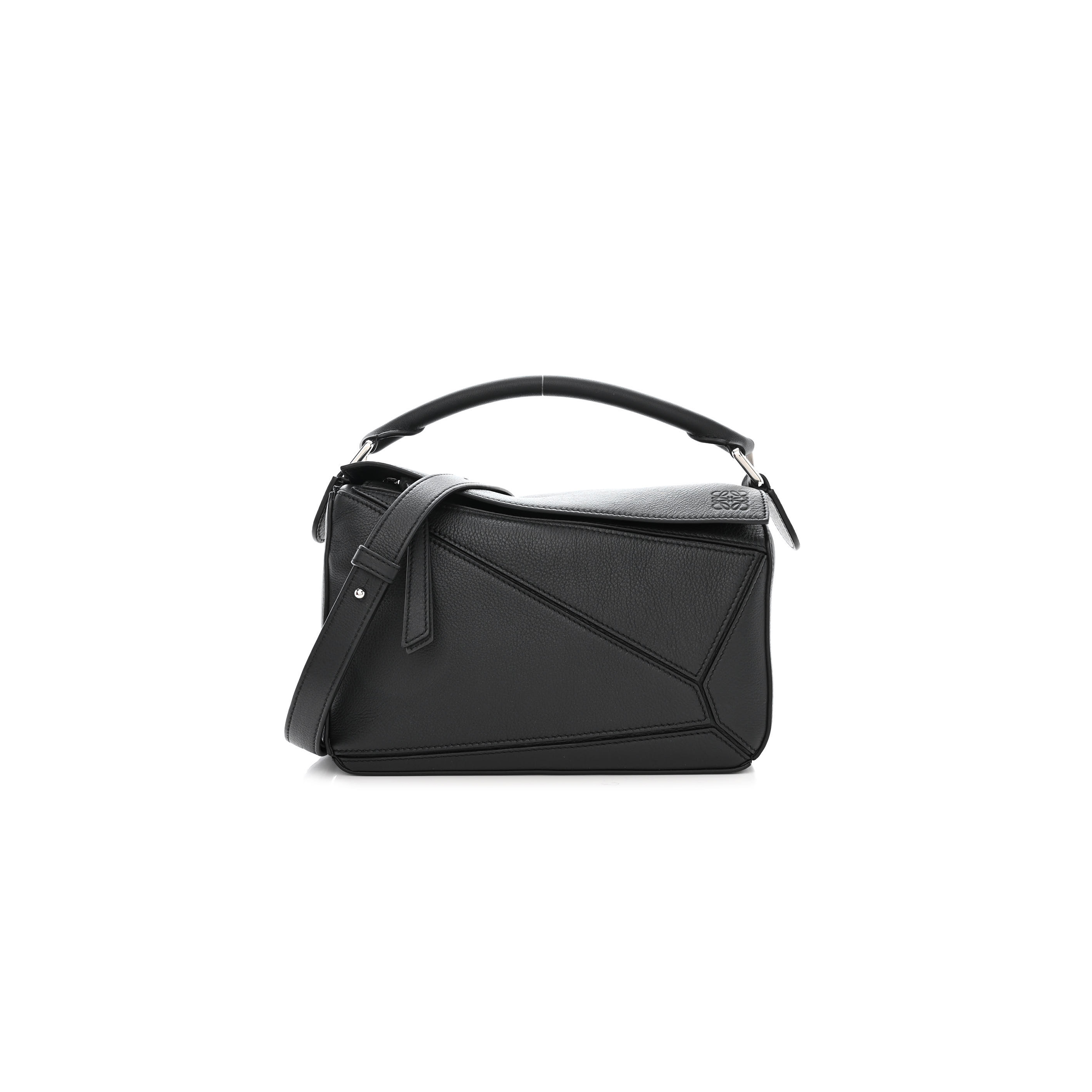 LOEWE CALFSKIN SMALL PUZZLE BAG BLACK (24*16.5*10.5cm)