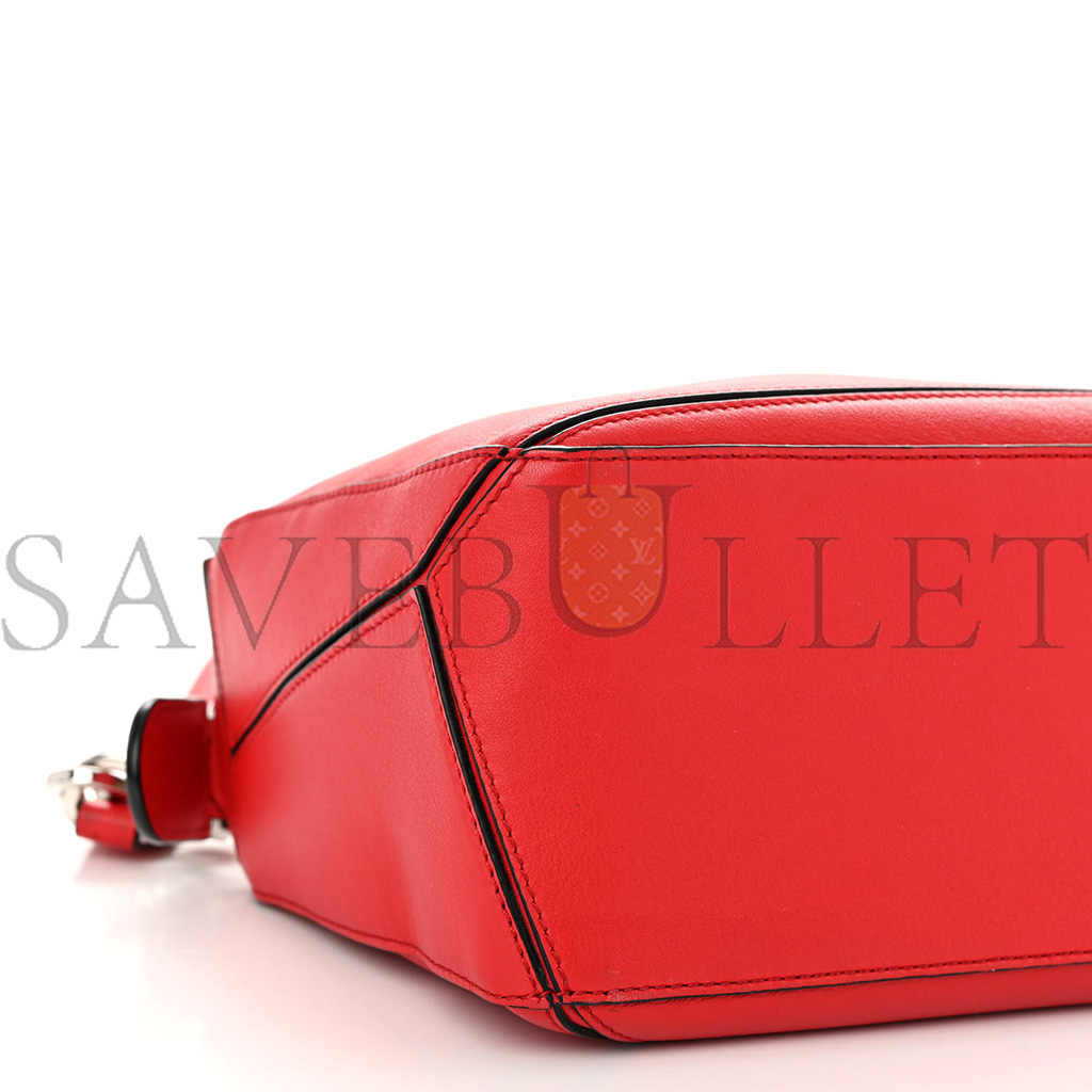 LOEWE CALFSKIN SMALL PUZZLE BAG SCARLET (24*16.5*10.5cm)