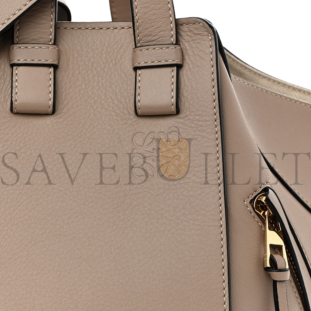 LOEWE CALFSKIN SMALL HAMMOCK SHOULDER BAG SAND (30*25*13.5cm)