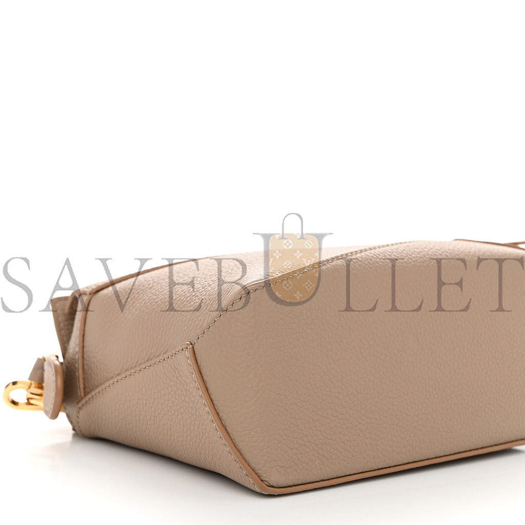 LOEWE CALFSKIN MINI PUZZLE EDGE BAG SAND (18*12.5*8cm)