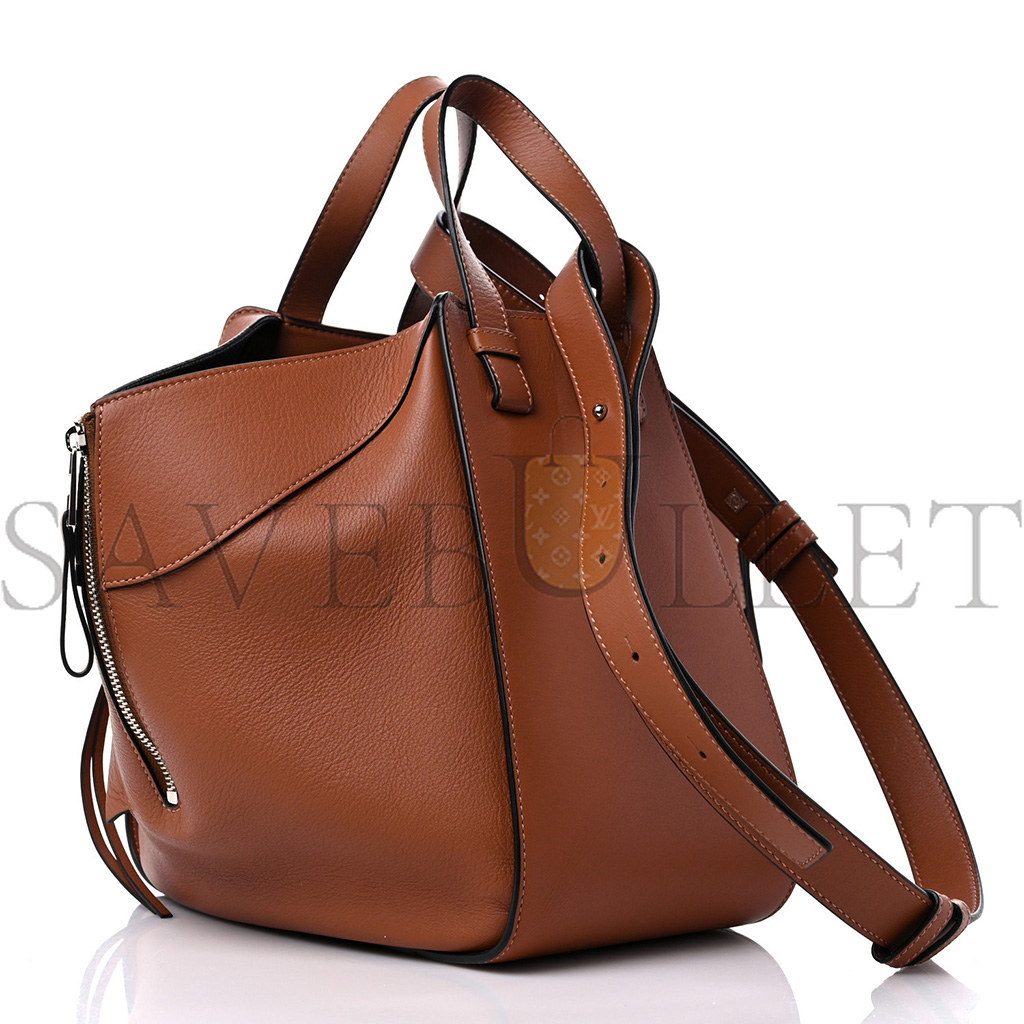 LOEWE CALFSKIN SMALL HAMMOCK SHOULDER BAG TAN (30*25*13.5cm)