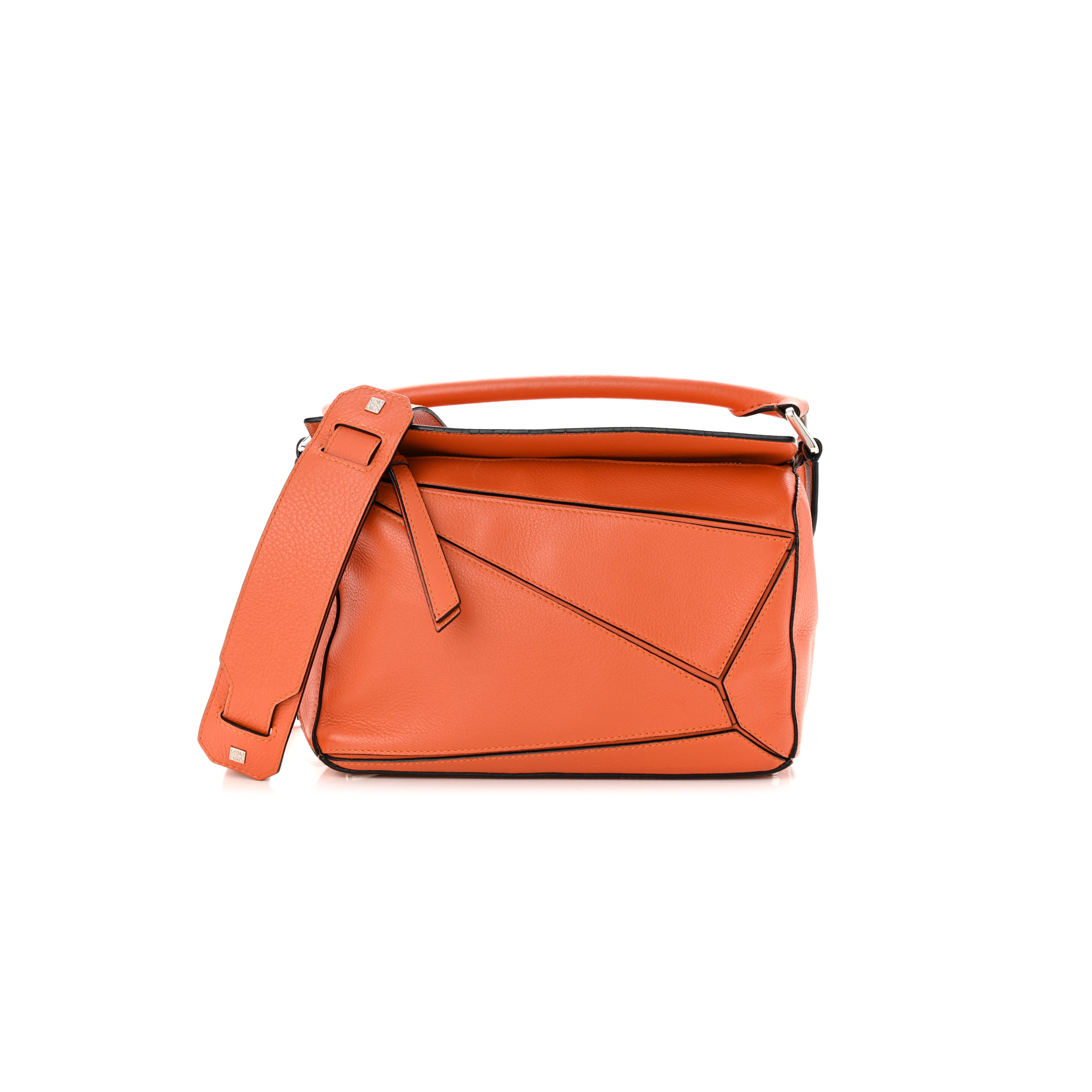 LOEWE CALFSKIN SMALL PUZZLE BAG CORAL (24*16.5*10.5cm)