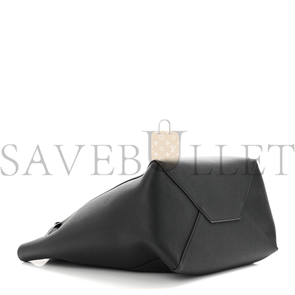 CELINE SOFT GRAINED CALFSKIN SMALL BELT CABAS PHANTOM BLACK (29*27*17cm)