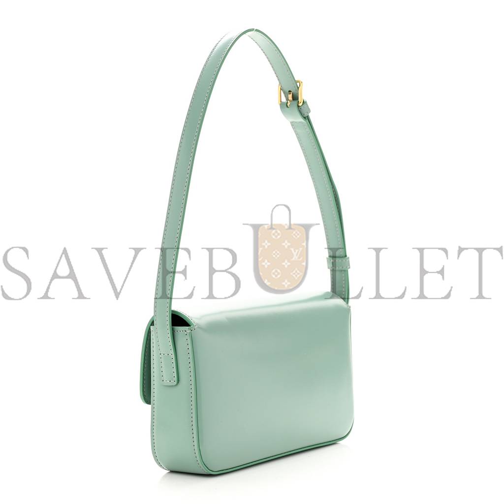 CELINE SHINY CALFSKIN TRIOMPHE SHOULDER BAG CELADON (20*12*4cm)